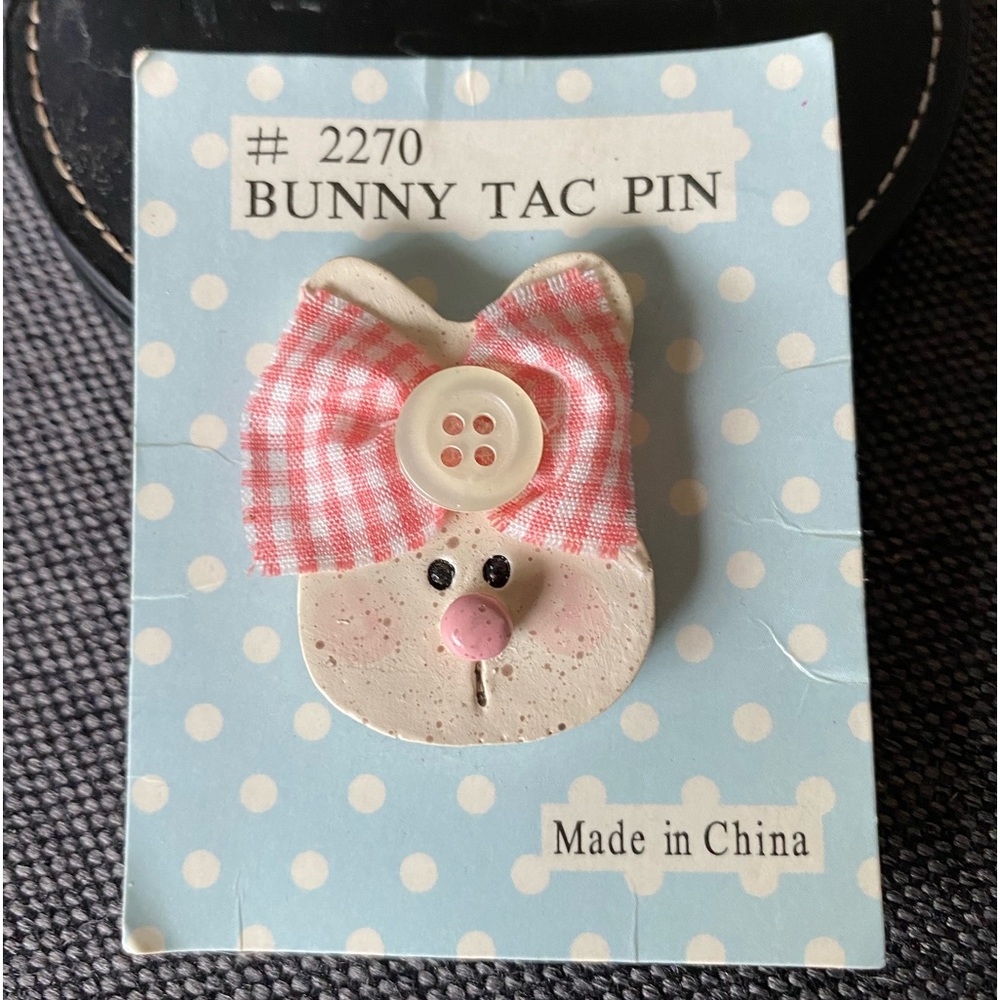Wooden Bunny Pin